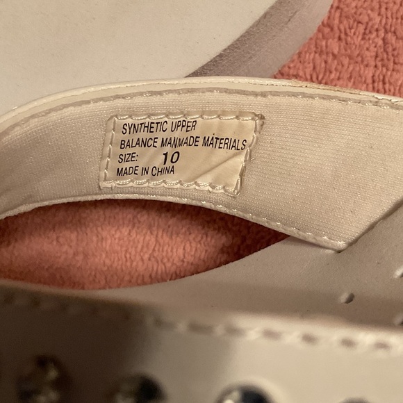 Volatile  White Platform Sandals with Rhinestones - Picture 3 of 5